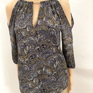Michael Kors Paisley Top Sz M
